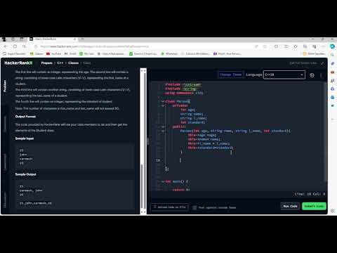 Hacker Rank - Classes
