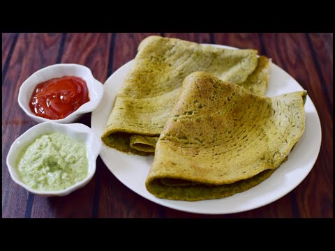moong dal chilla - chilla recipe - green moong recipe - moong dosa recipe
