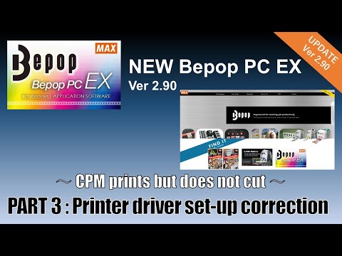 PART3 Printer driver set up correction in case CPM prints but does not cut