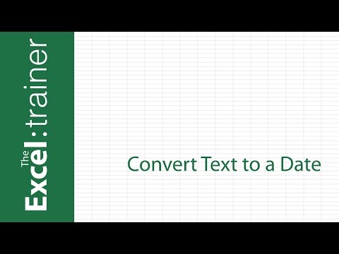 Excel - How to Convert Text to a Date