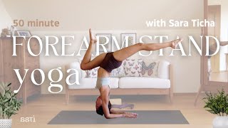 50-Minute Yoga - Forearm Stand Flow | Build Upper Body Strength & Core Control
