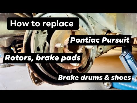 Pontiac pursuit 2005 how to remove and install rotors, brake pads brake drums & brake shoes