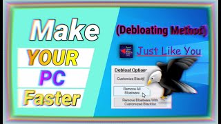 Make Your PC Faster in 5 minutes - Remove Bloatware Method💯