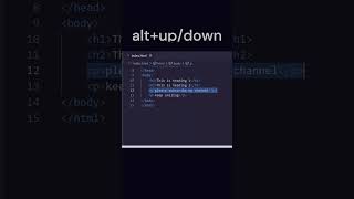 HTML shortcut | move code anywhere 😲 #html #shortvideo #shorts #webdevelopment