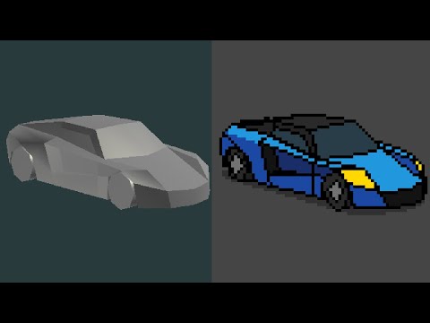 Quick & Cute Simple 3D Model to Pixel Art Transformation