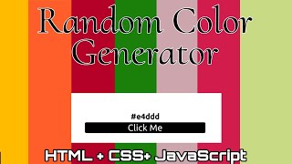 6 Random Color Generator using HTML, CSS & JS || HTML + CSS + JS Effects || MasterEagle ||
