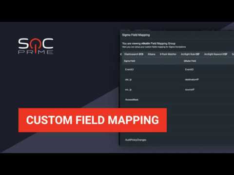 Custom Field Mapping at Threat Detection Marketplace (TDM)
