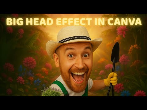 Big Head Effect in Canva..😱🤯 #canva #canvatips #canvatutorial #canvadesign #bighead #effects 