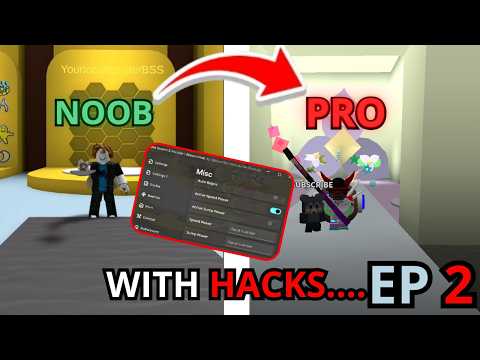 Noob to Pro as a Hacker EDITION Episode 2 Bee swarm simulator Roblox