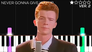 Rick Astley - Never Gonna Give You Up | EASY Piano Tutorial