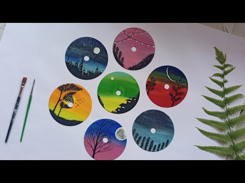Home decor from CD disc || DIY || Wall hanging || Cd painting