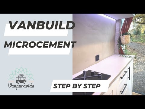 DIY. Step by step Microcement worktop for our van conversion
