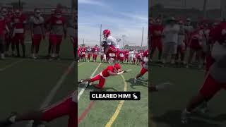 He did this at practice 😱🏈 #shorts