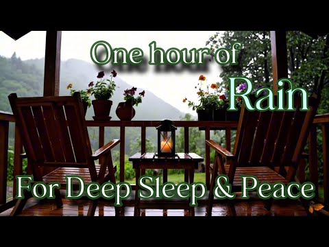 ⛰️🌧️Rainy Mountain Porch Ambience — Relaxing Nature Sounds for Sleep or Meditation @Wisteria-I-88