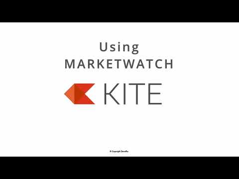Market Watch On Kite