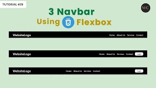 Design Navbar Using CSS Flexbox 🚀| CSS Flexbox Tutorial | Frontend Development Course Tutorial - #29