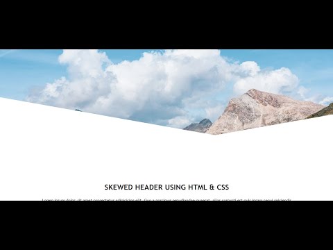 Skewed Header using HTML & CSS || Pure CSS Tricks Effects|| Quick tips and tricks