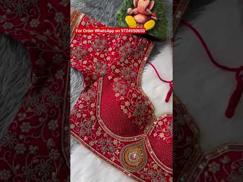Beautiful Bridal Heavy Stitching Heavy Padded Stitched Blouse #blouse #readymadeblouse