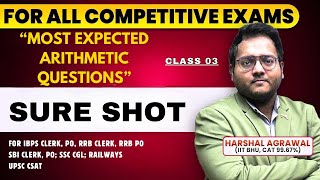 Top 50 Most Expected Arithmetic Series 3 by Harshal Agrawal Sir #harshalagrawal #ibpspo #sbi