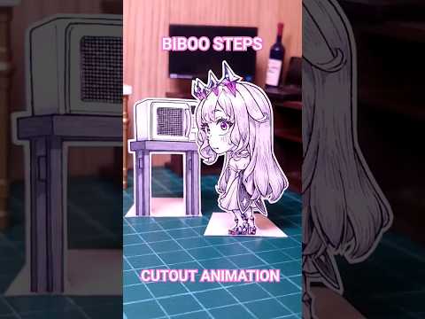 Biboo Steps - Cutout animation #hololive #kosekibijou #vtuber #cutouts #illustration