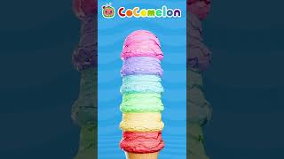 Learn Colors with RAINBOW ICE CREAM! 🍦🌈 Learning for Kids! 🎵 #cocomelon #shorts #colors