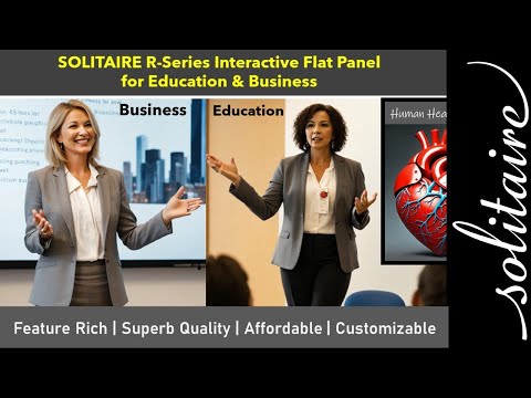 Solitaire R-Series Interactive Flat Panel -User Training | Live Demonstration | Education | Business
