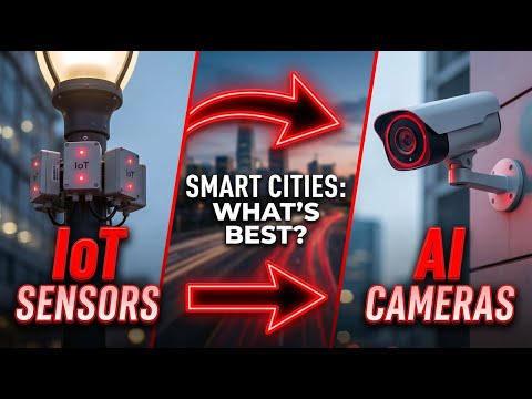 IoT Sensors vs AI Cameras: What’s Best for Smart Cities? 🤖📡🏙️ in Hindi