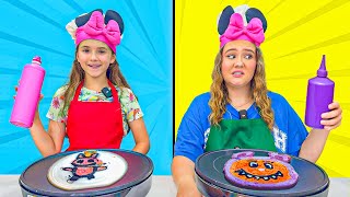 Ruby and Bonnie Pancake Art Challenge