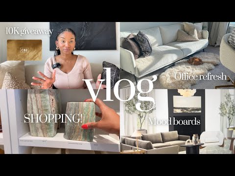 VLOG: Celebrating 10K!! | Answering your design questions | Office makeover | Client shopping + more