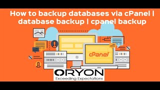 How to backup databases via cPanel | database backup | cpanel backup