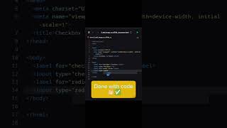 Checkbox vs Radio Button 🤔 | Know the Difference in 20 Seconds!#HTML #WebDev #Frontend #CodingShorts