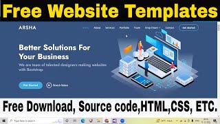 Free Website templates Download with source code | Responsive Side templates | Free website 2023