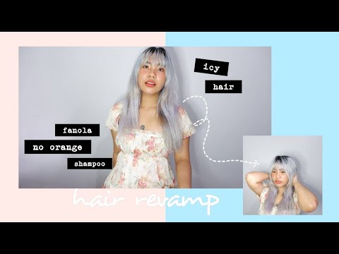 icy white/silver/gray hair || fanola no orange shampoo (Philippines)