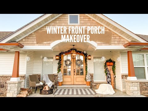 Winter Front Porch Makeover 2021