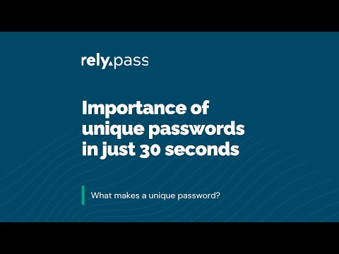 Importance of unique passwords in just 30 seconds #passwordsecurity