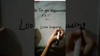 x^x Ka Derivative Itna Easy? #CalculusTrick  #Derivative #QuickCalculus #xPowerx #CalculusMadeEasy
