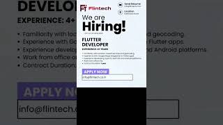 Join Our Team! We're Hiring Flutter Developers – 4+ Years Experience #myspace #keralajobs