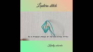 Lantern stitch #shorts #ytshorts #1minutetutorial #lanternstitch