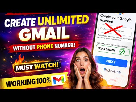 How to create gmail account without phone number 2026 new trick | how to make unlimited gmail 