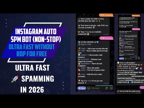 INSTAGRAM AUTO SPAM BOT (TELEGRAM)| ULTRA FAST SPEED WITHOUT RDP RUN FOR LIFR TIME | INSTGRM SPM FYT