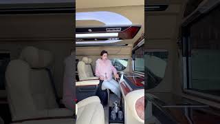 Luxury Toyota Hiace van, private custom-made partition large TV#car #supercars #luxurycars #van
