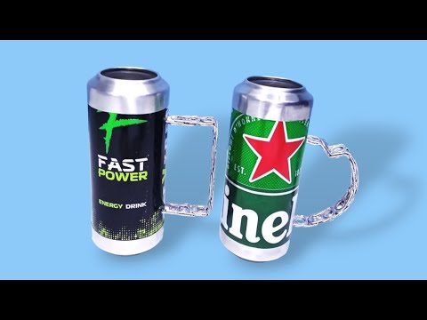 How To Make Amazing Cups  whit hundle Using Soda Cans