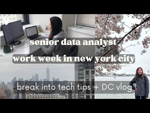 senior data analyst work week in new york city | break into data tips + dc vlog