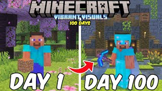 100 Days with Vibrant Visuals in Minecraft Bedrock
