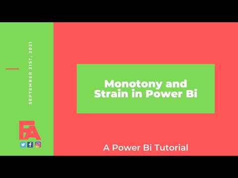 Calculating Monotony and Strain in Power Bi