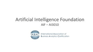 Artificial Intelligence Foundation - AIF - IABAC Global Certifications