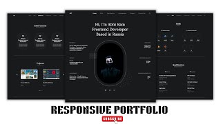 How to Make a Responsive Modern Portfolio Website | Html CSS JS Beginners To Advanced Full Tutorial