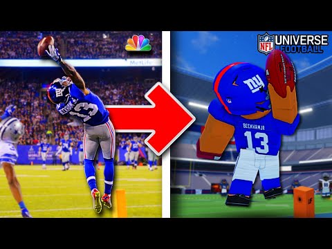 Recreating The NFL's Most ICONIC Plays in Roblox NFL Universe!