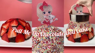 Pull me up cake - Tsunami Cake with strawberries - Tiktok Foodiebeats Cake - Tsunami Doll cake