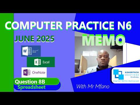 How to show formulas and print row and column headings in excel N6 Computer Practice Question 8B